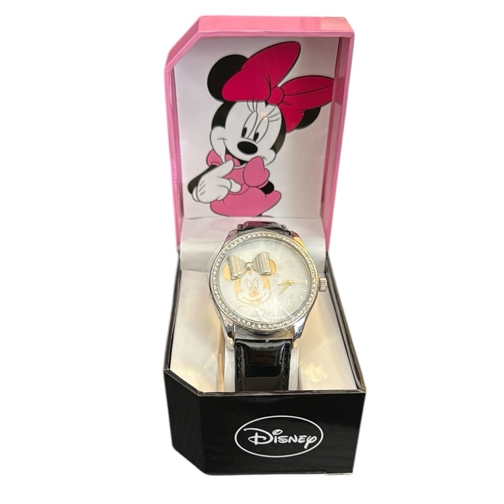 VINTAGE Disney Minnie Mouse Watch with Black Strap